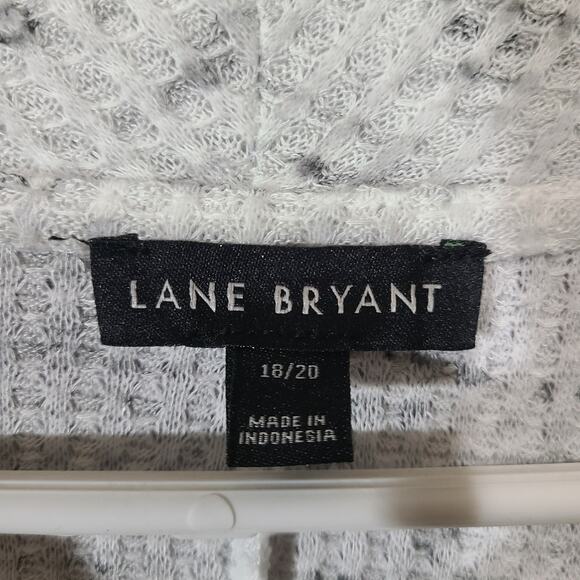 Women's Lane Bryant LS‎ Waffle Knit Cowl Neck Drawstring Hi Lo Tunic 2X 18 20 - Picture 4 of 5